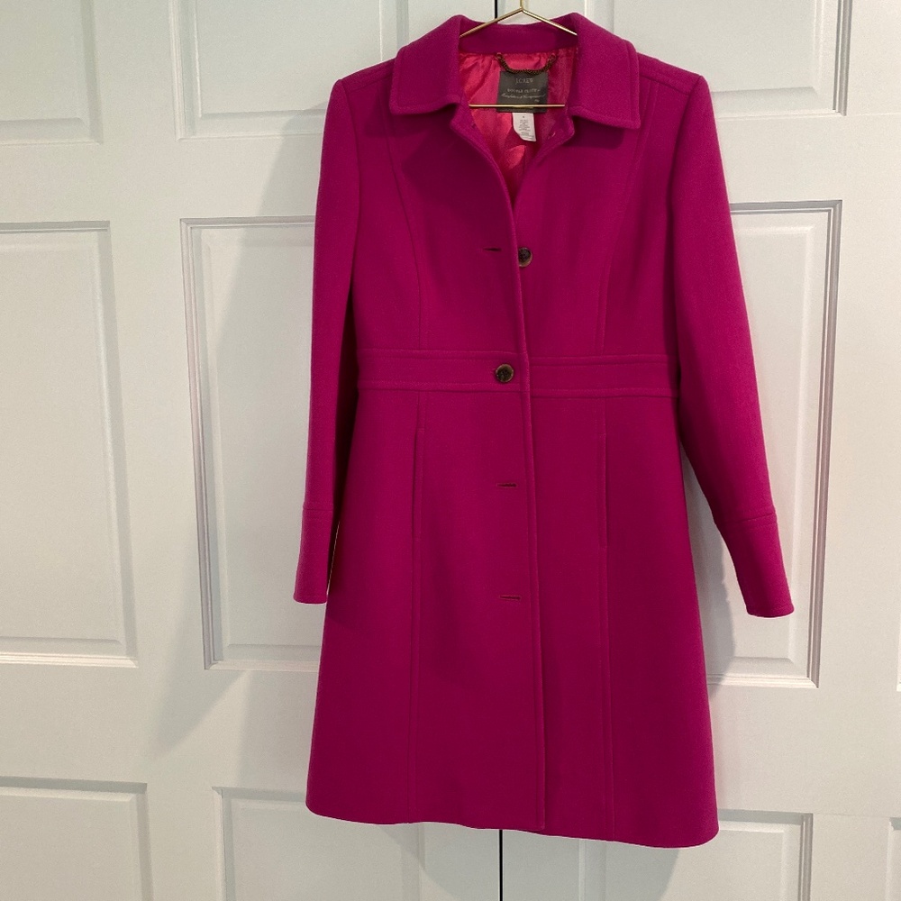 Jcrew hot pink coat